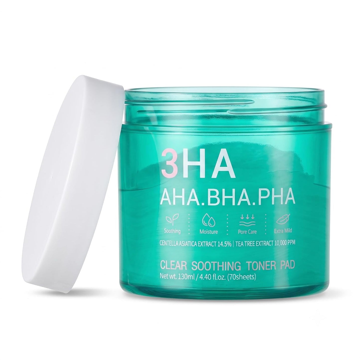 Esfolio 3HA Toner Pads, AHA BHA PHA Exfoliating Facial Pads, 70 Pads