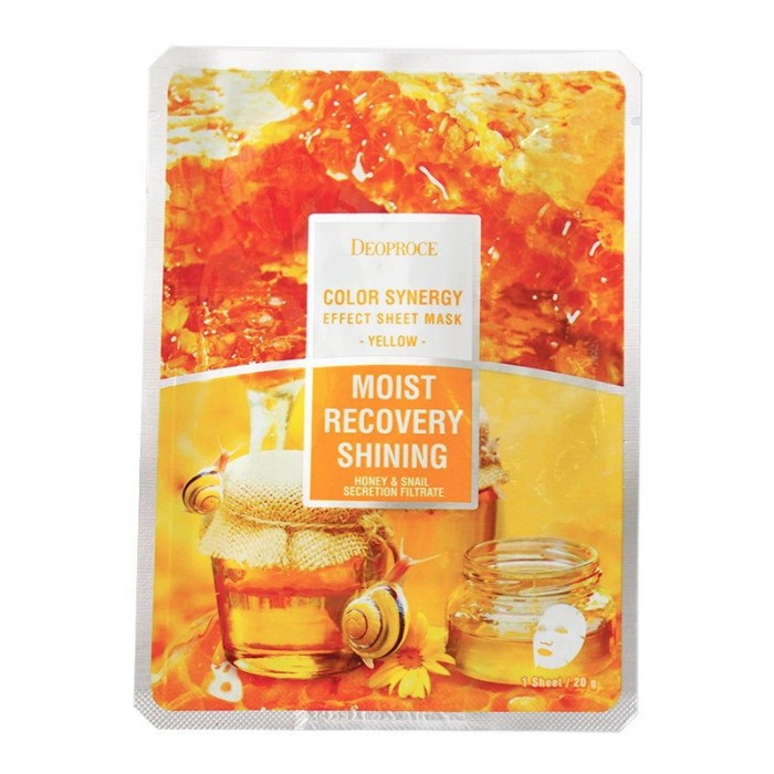 DEOPROCE Moist Soothing Smooth Mask Sheet - HONEY (Pack of 10)