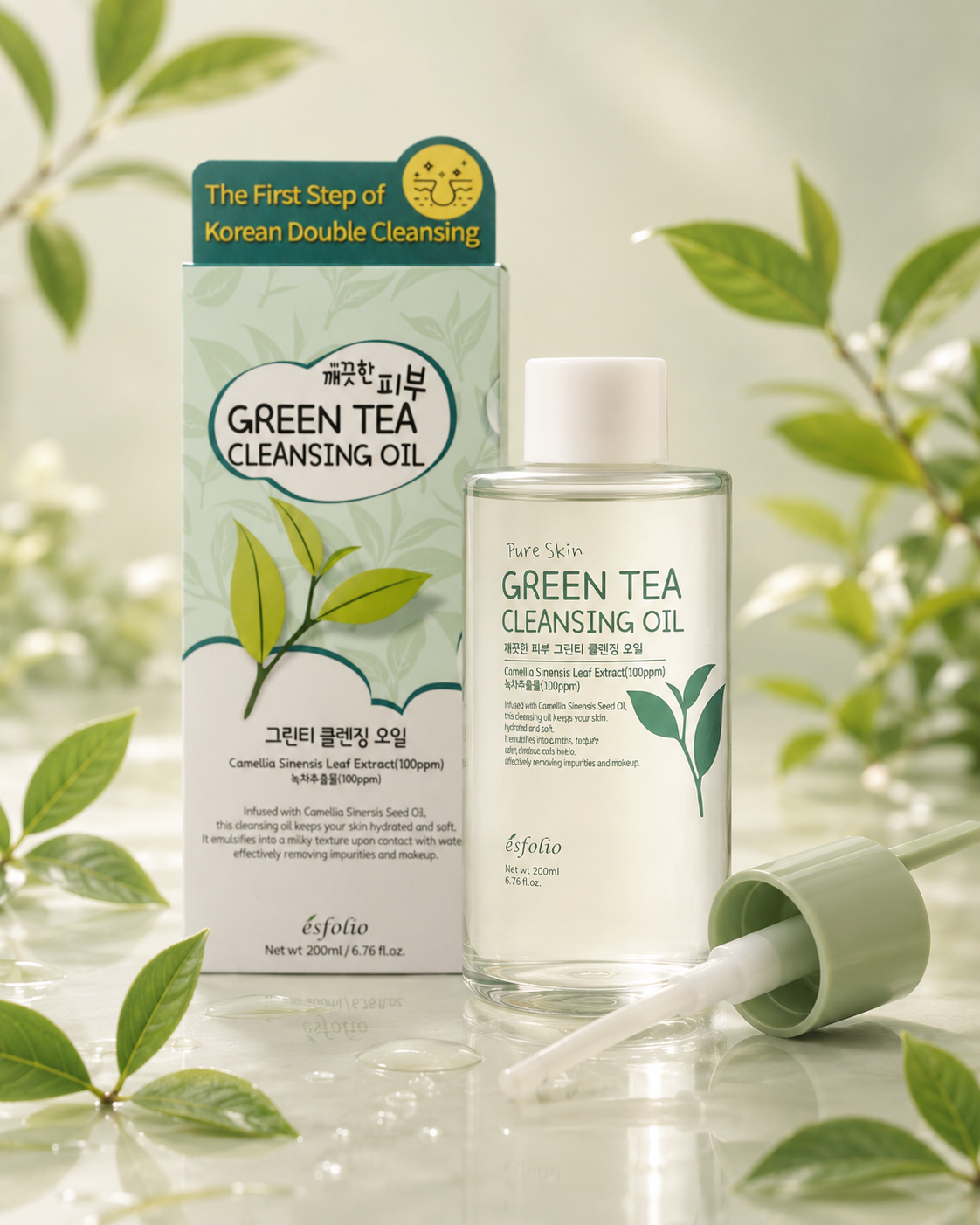 Esfolio Green Tea Cleansing Oil, 200ml