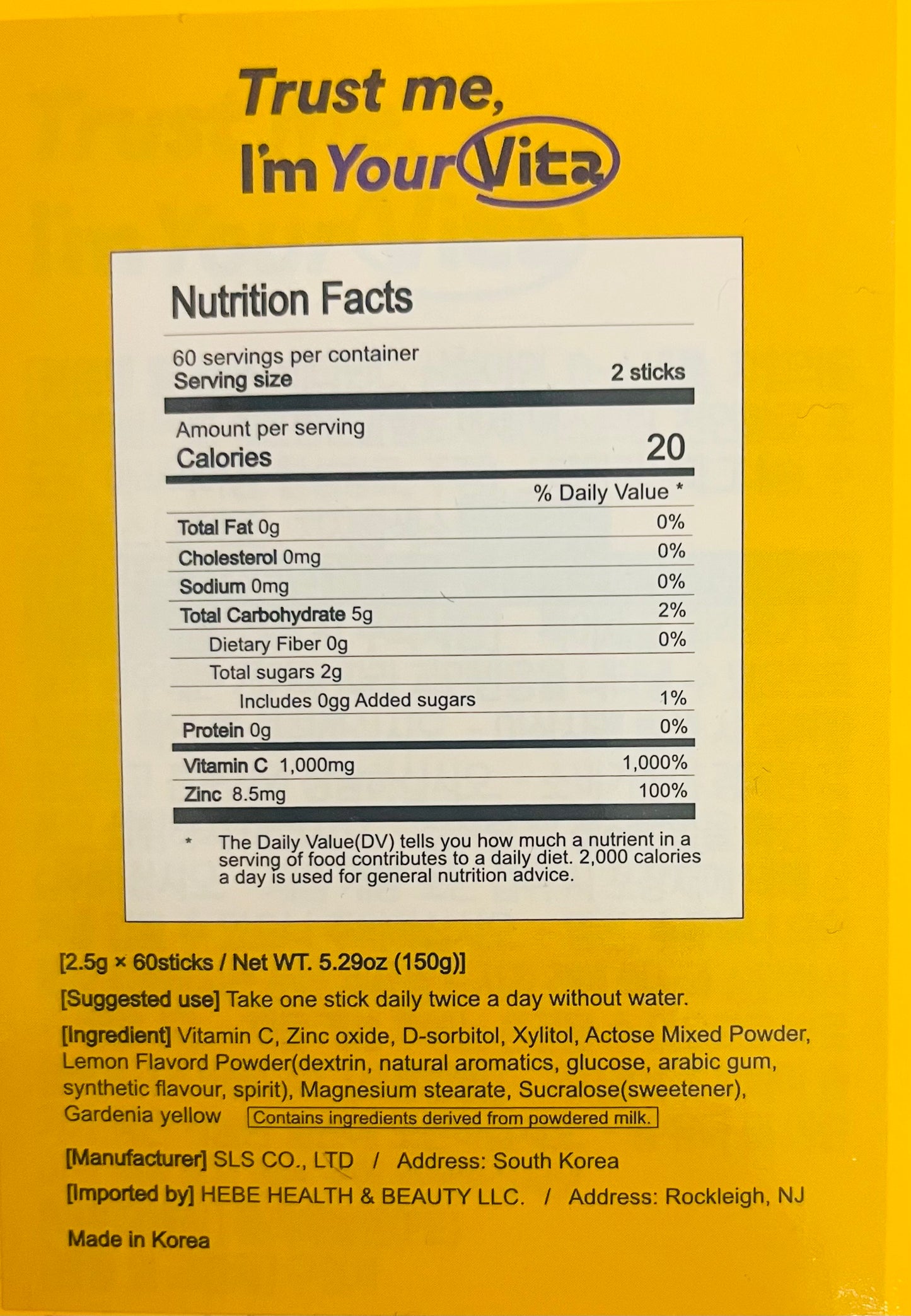 I’m Vita Multi Vitamin C 2.5g X 60 sticks (1-month supply)