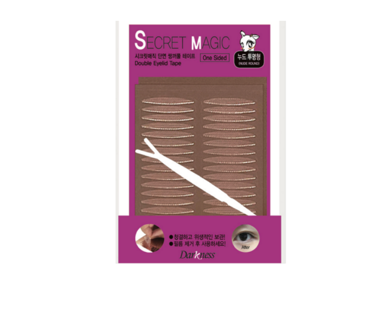 Secret Magic One-Sided Eyelid Tape - Nude Rounded 80P (25EA/BOX)