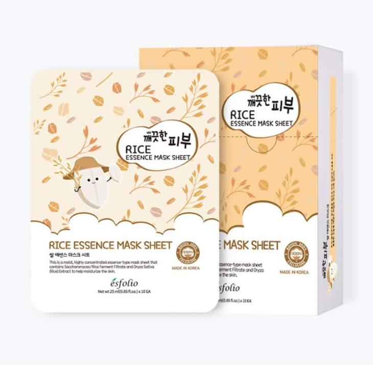 ESFOLIO PURE SKIN ESSENCE MASK PACK - RICE, 25ml * 10