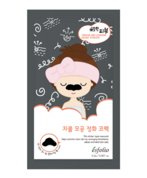 Esfolio Charcoal Nose Pack, 10packs