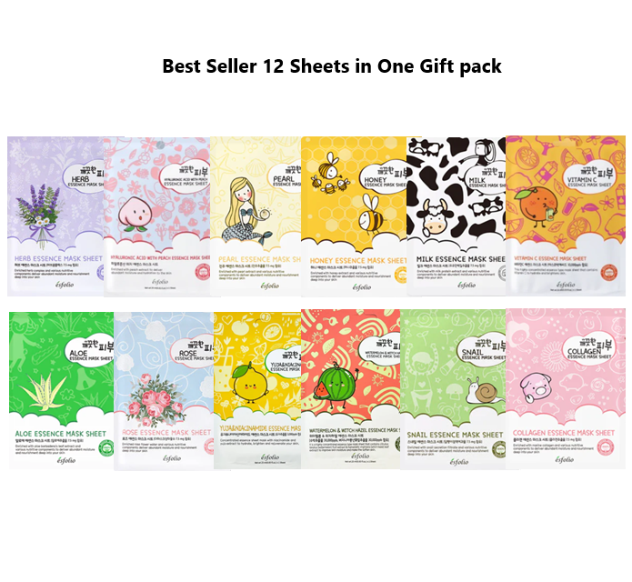 20% OFF | Esfolio Variety Mask Sheet Pack (12 Types), Romance