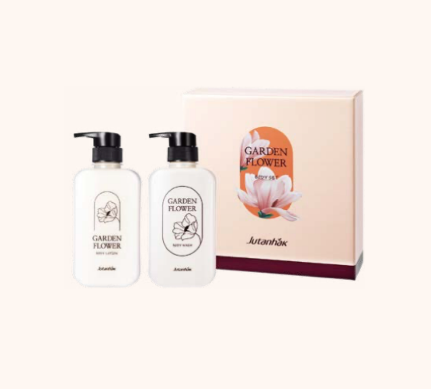 JUTANHAK - GARDEN FLOWER BODY SET(BODY WASH + LOTION), 500ml EA