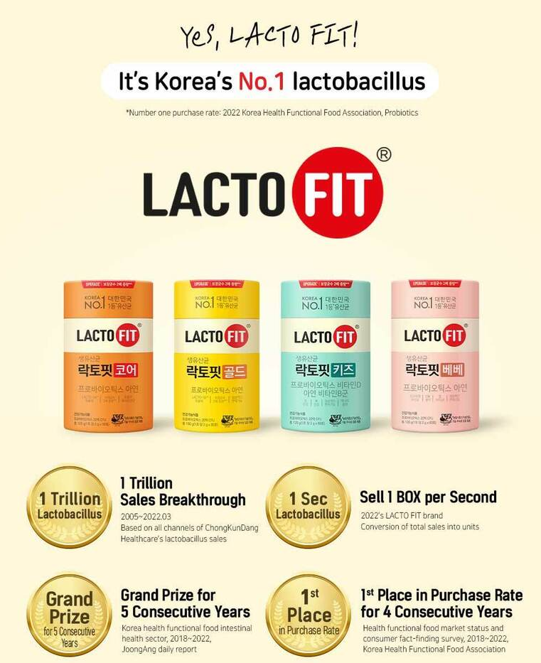 26% OFF | Lacto-Fit Gold Gift Set (3 packs) | Free Sample | Korean Probiotics