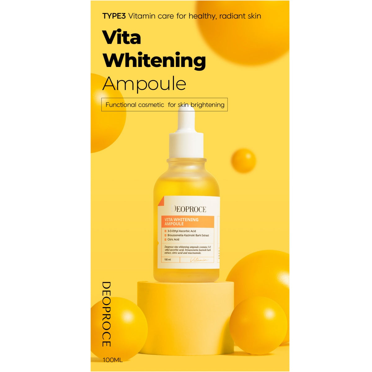 20% OFF I DEOPROCE - COLORFUL AMPOULE - Vita Whitening Ampoule, 100ml