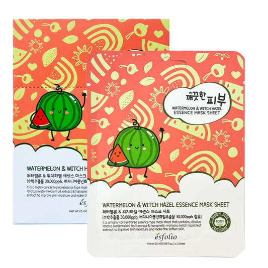 Esfolio Watermelon & Witch Hazel Essence Mask (10 Sheets)