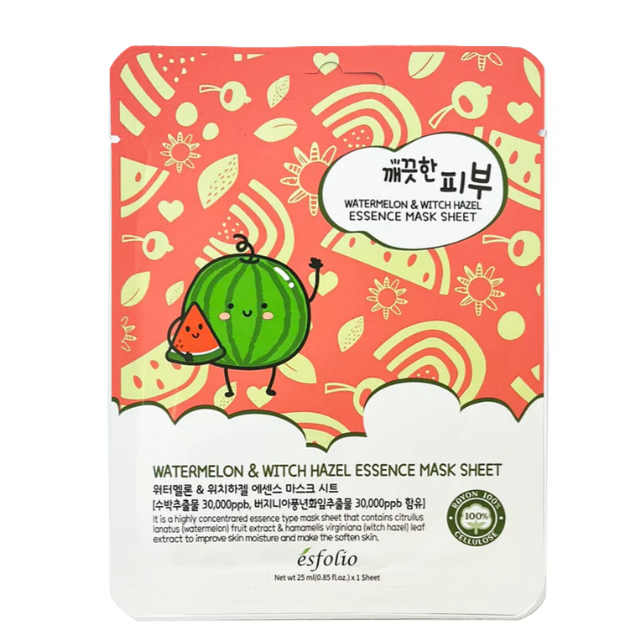 Esfolio Watermelon & Witch Hazel Essence Mask (10 Sheets)