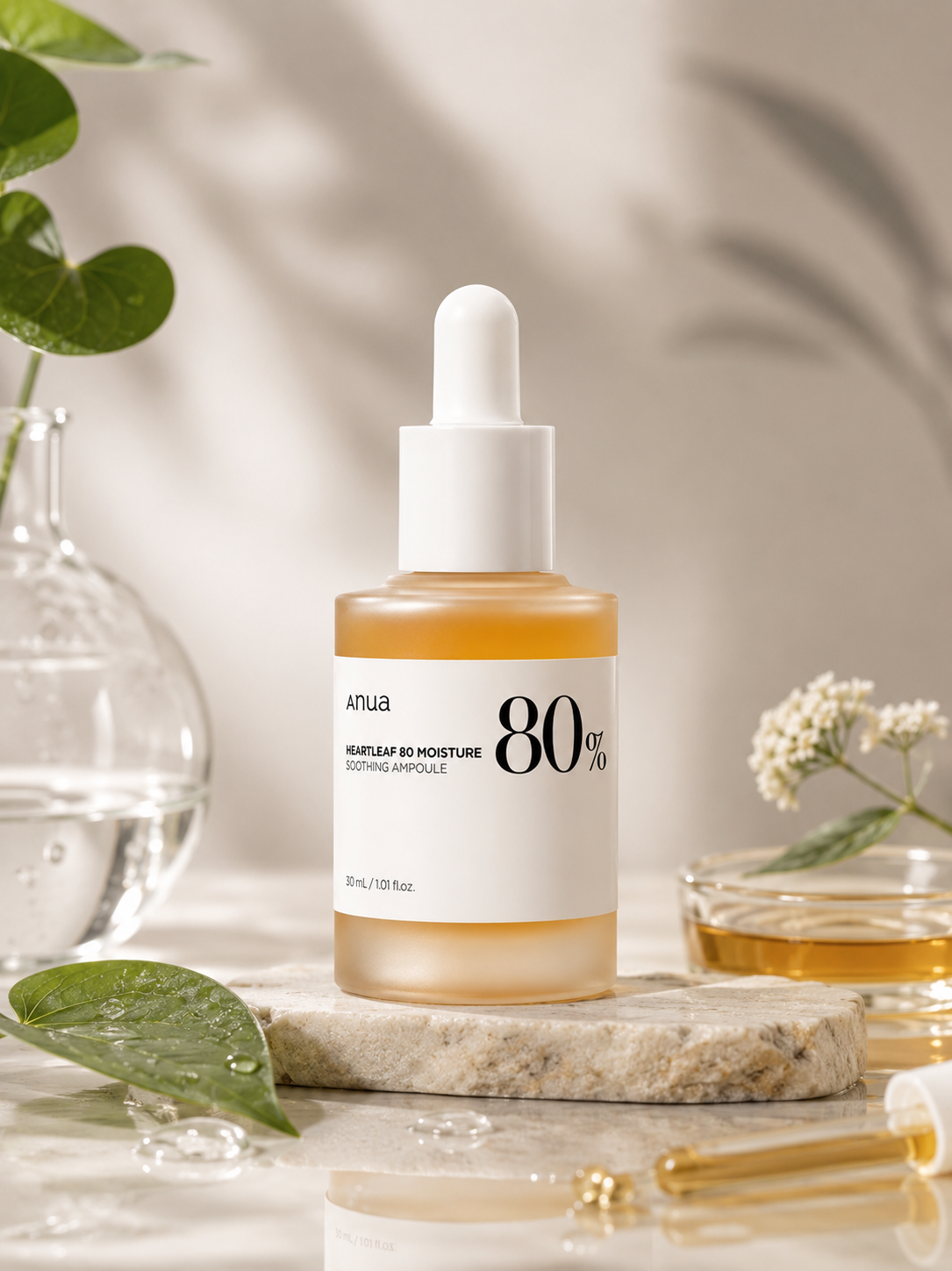 ANUA Heartleaf 80+ Panthenol Soothing Ampoule, 30ml