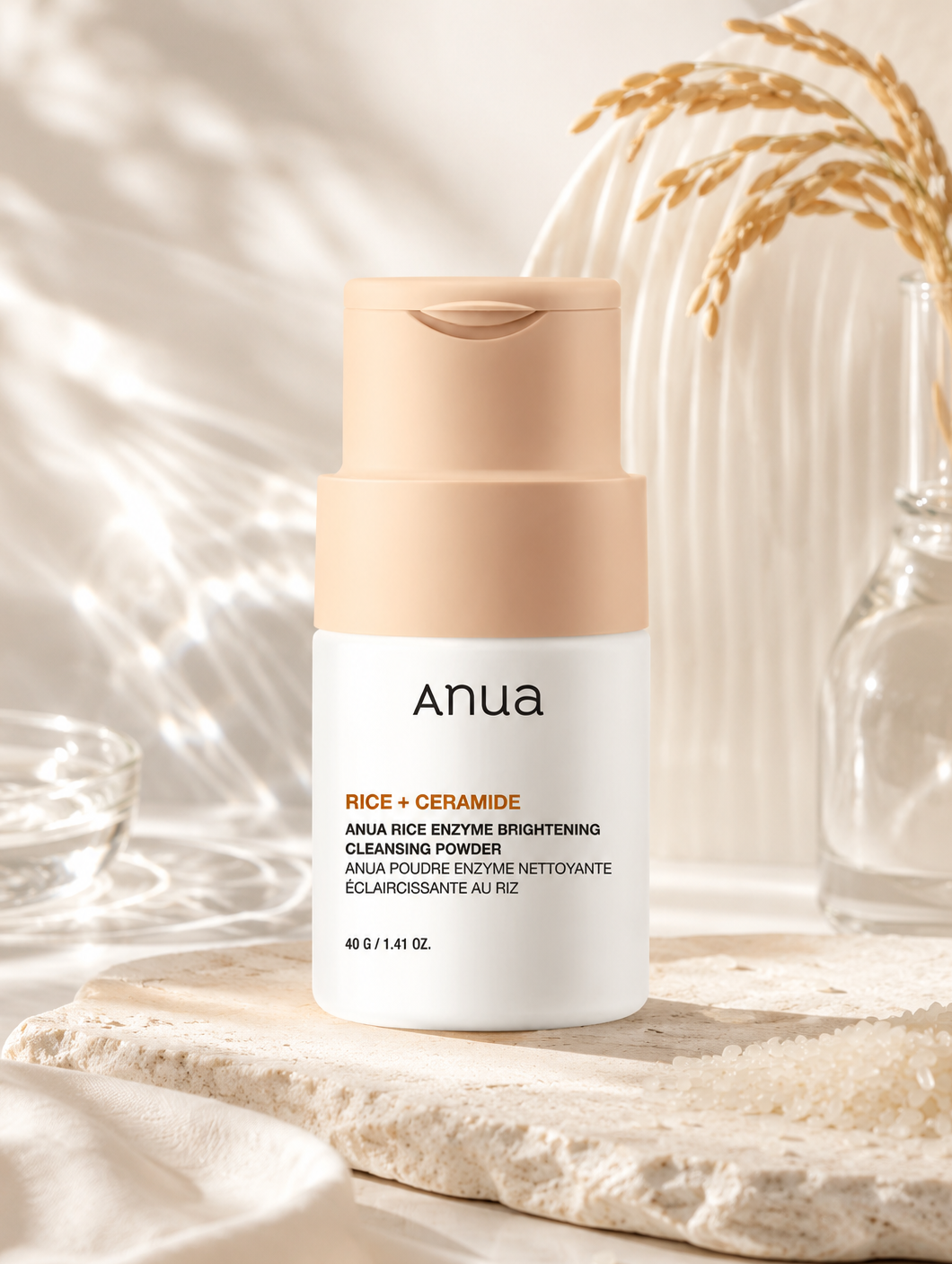 ANUA Rice Enzyme Brightening Cleansing Powder, 40g