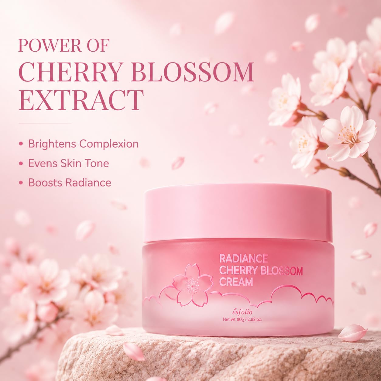 Esfolio Radiance Cherry Blossom Cream, 2.83 Oz