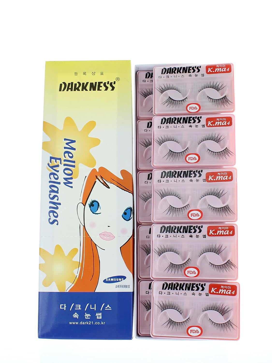 Darkness False Eyelashes K-MA 4, (Pack of 10)