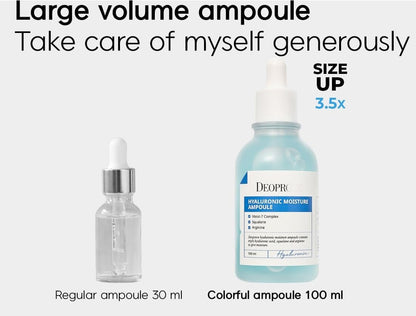 DEOPROCE - COLORFUL AMPOULE - Hyaluronic Acid Moisture Intensive Ampoule Serum, 3.4 Fl.oz