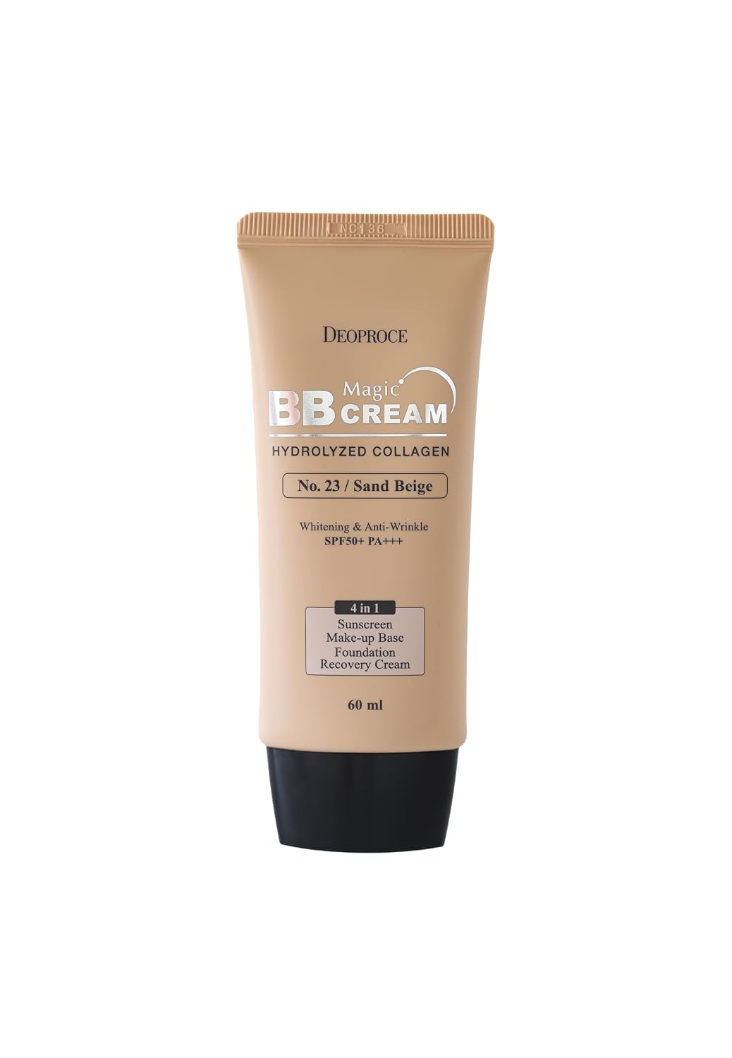 DEOPROCE Magic BB Cream SPF50+ PA+++ (60 ML) | 4-in-1 Foundation, Makeup Base, Sunscreen & Recovery Cream