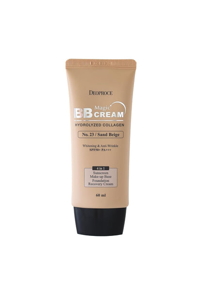 DEOPROCE Magic BB Cream SPF50+ PA+++ (60 ML) | 4-in-1 Foundation, Makeup Base, Sunscreen & Recovery Cream
