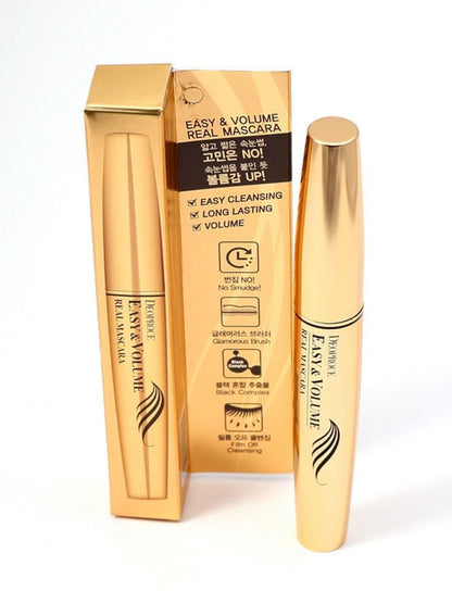 DEOPROCE Easy & Volume Real Mascara – For Fuller, Healthier Lashes, 8ml