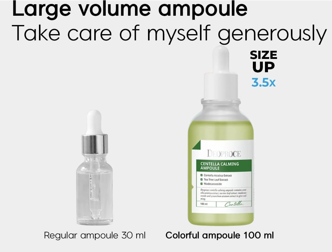 DEOPROCE - COLORFUL AMPOULE - Centella Calming Ampoule, 100 ml / 3.4 Fl.oz