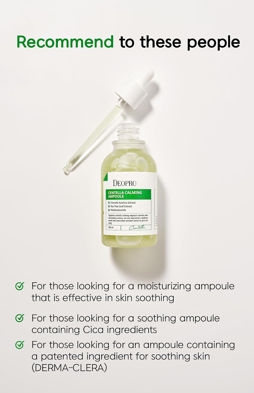 DEOPROCE - COLORFUL AMPOULE - Centella Calming Ampoule, 100 ml / 3.4 Fl.oz