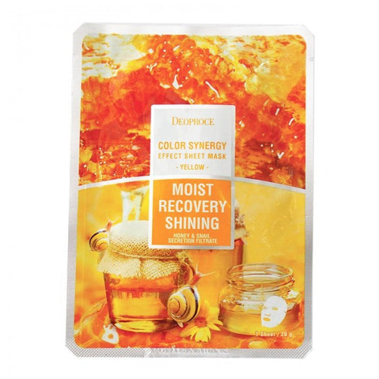 DEOPROCE Moist Soothing Smooth Mask Sheet -  HONEY (Pack of 10)