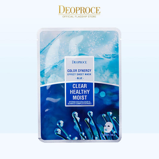 DEOPROCE Moist Soothing Smooth Mask Sheet -  COLLAGEN & SEAWEED  COMPLEX (Pack of 10)