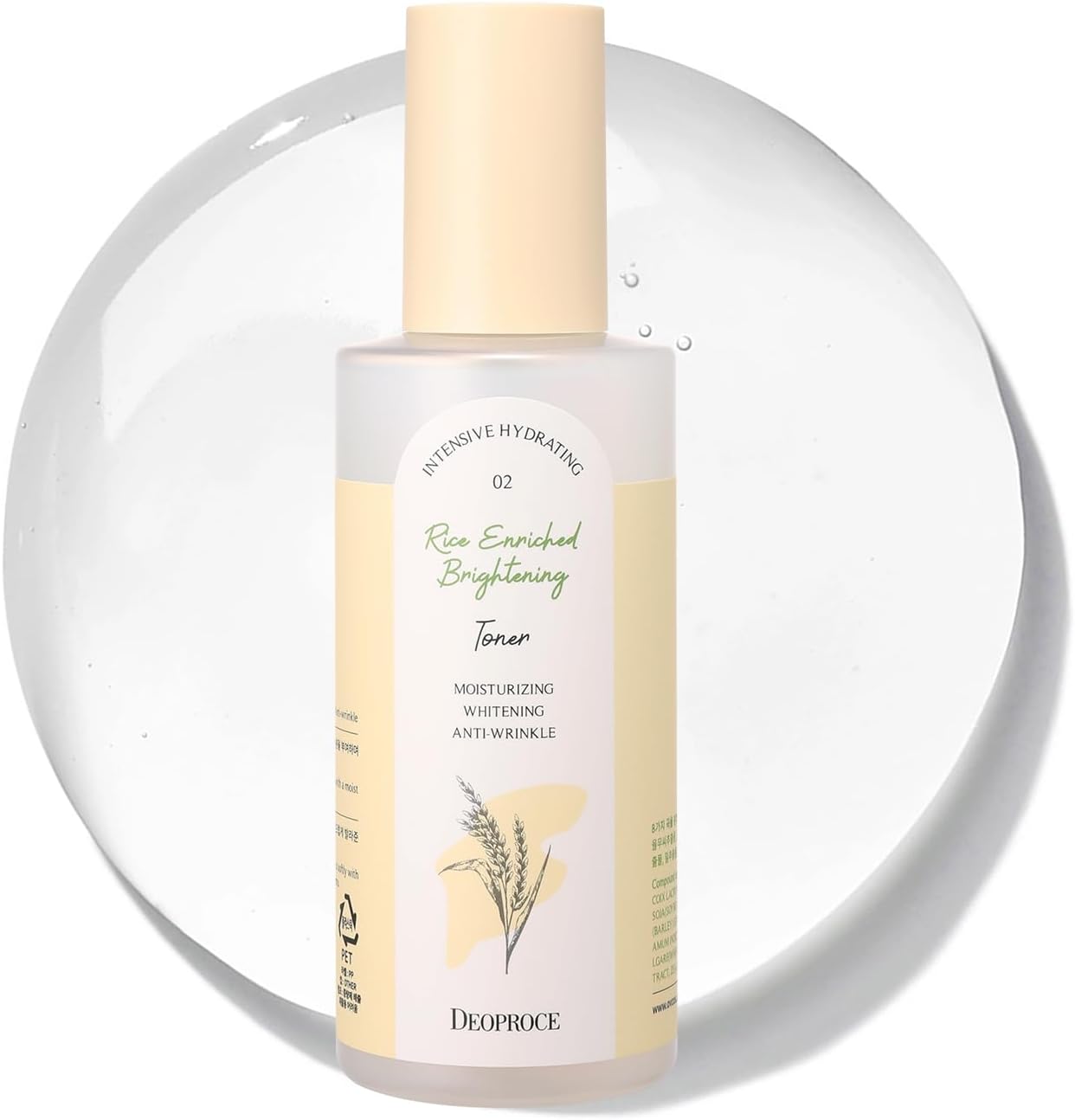 DEOPROCE Rice Enriched Brightening Toner, 200ml