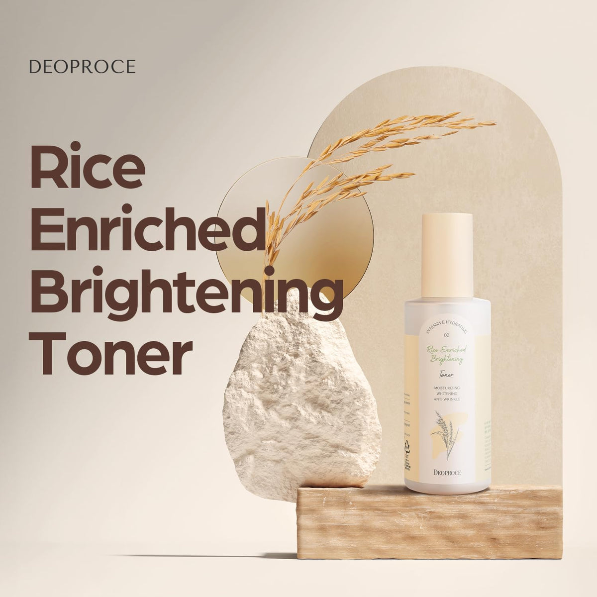 DEOPROCE Rice Enriched Brightening Toner, 200ml