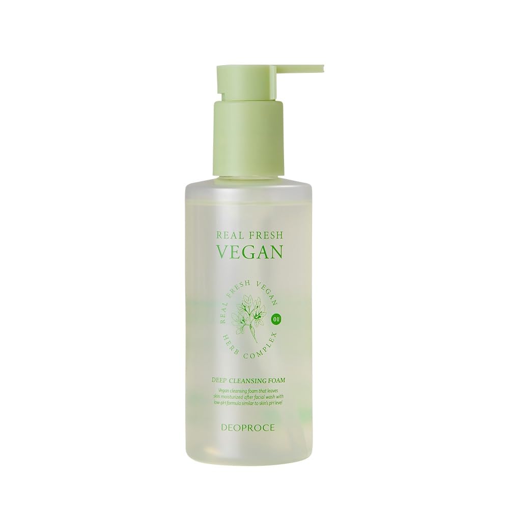 DEOPROCE Real Fresh Vegan Deep Cleansing Foam, 200ml
