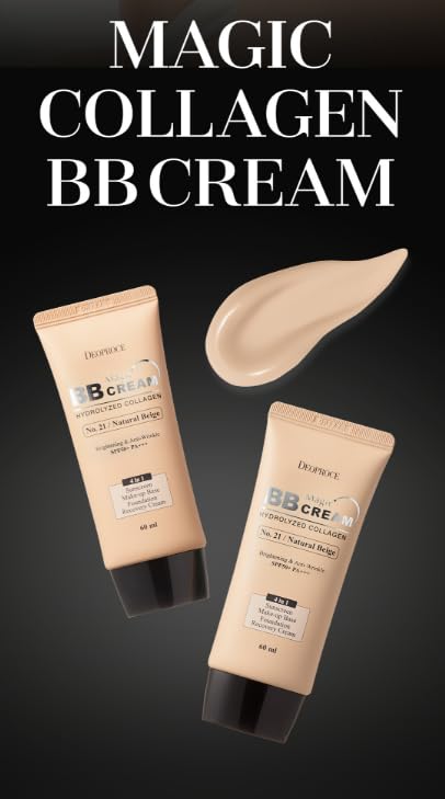 DEOPROCE Magic BB Cream SPF50+ PA+++ (60 ML) | 4-in-1 Foundation, Makeup Base, Sunscreen & Recovery Cream
