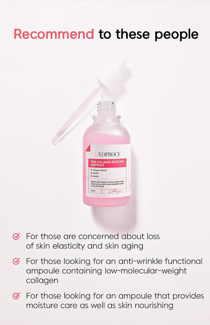 DEOPROCE - COLORFUL AMPOULE - Pink Collagen Boosting Ampoule, 100ml