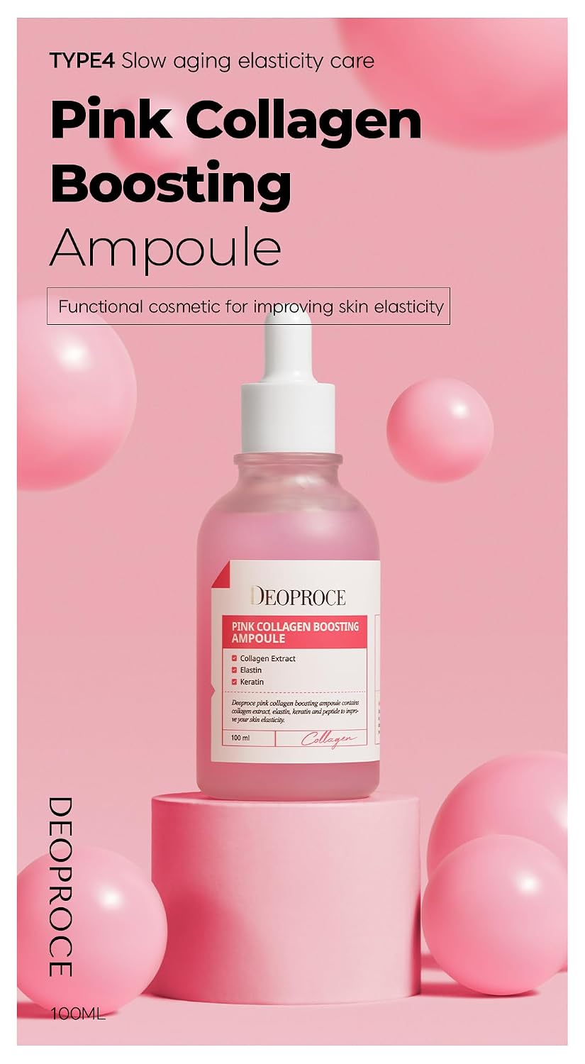 DEOPROCE - COLORFUL AMPOULE - Pink Collagen Boosting Ampoule, 100ml