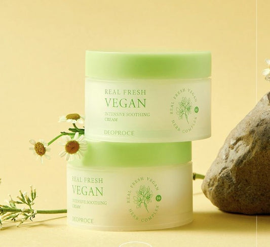 Deoproce Real Fresh Vegan Intensive Soothing Cream, 100g