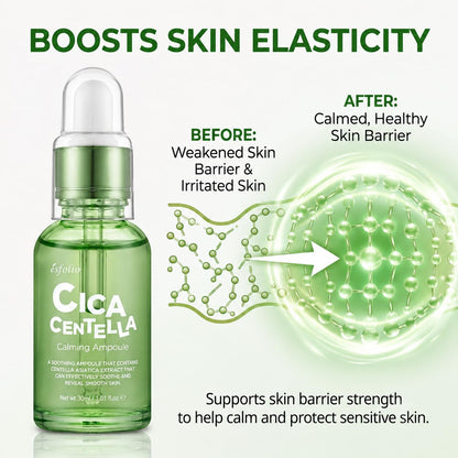 Esfolio Made in Korea Cica Centella Calming Ampoule, 1.01 fl oz / 30ml