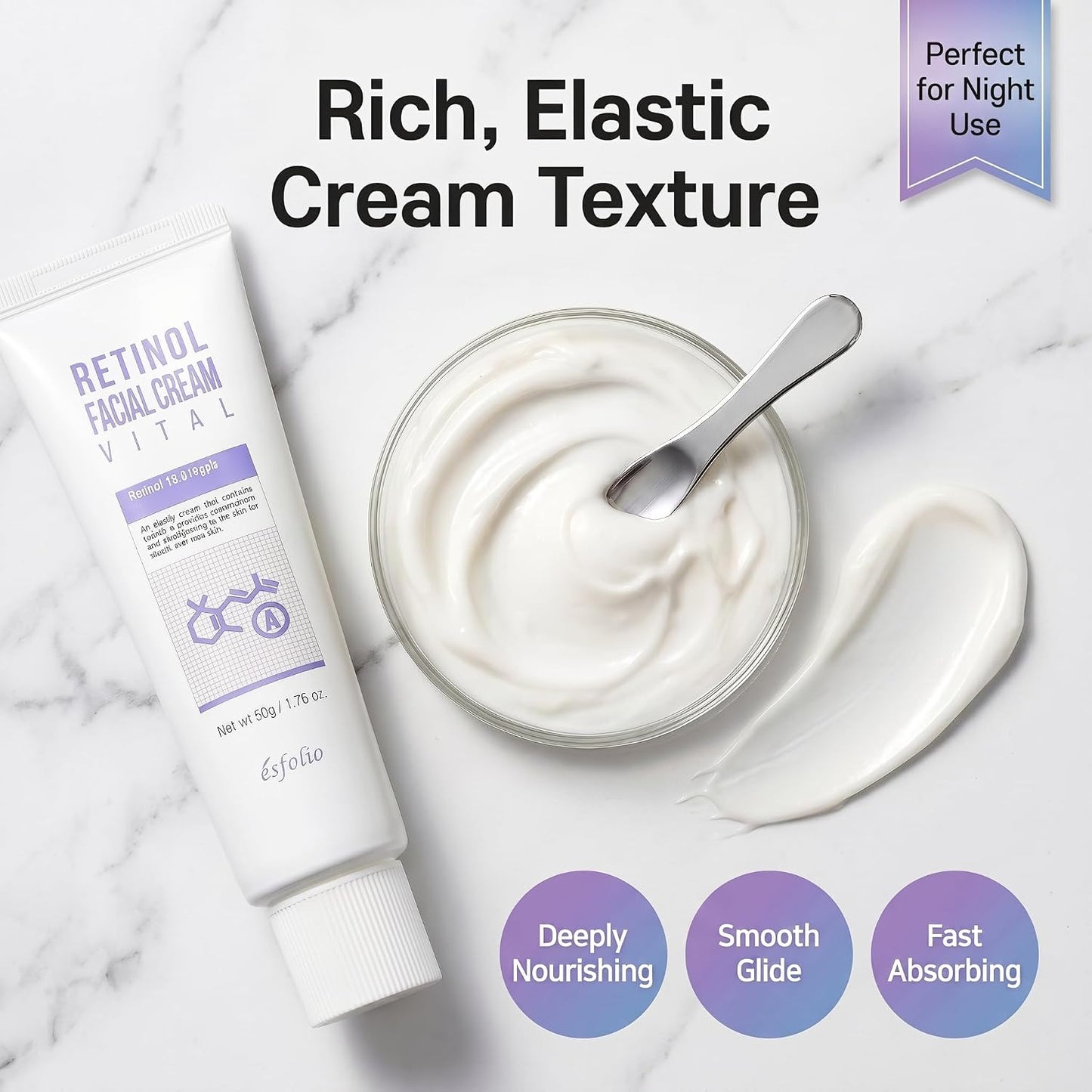 Esfolio - Retinol Vital Facial Cream, 1.76 Fl.oz