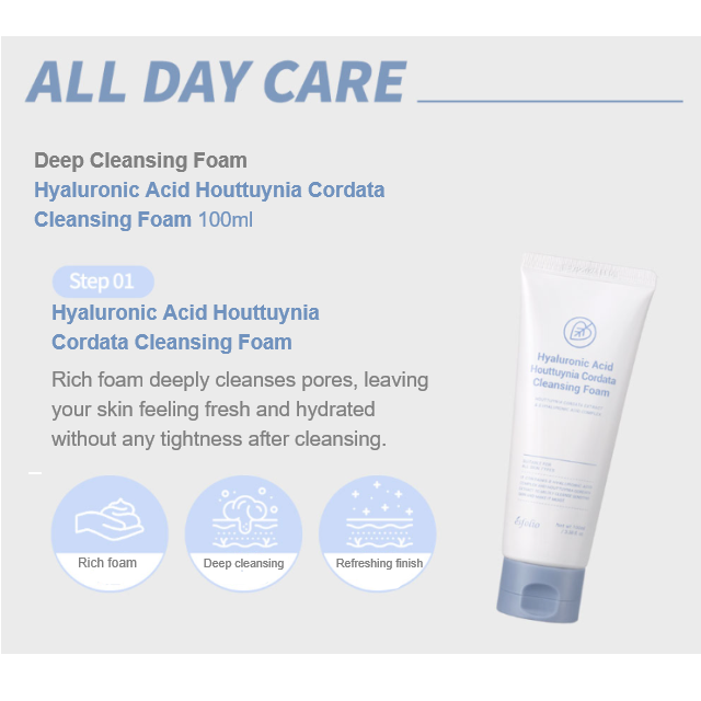 Hyaluronic Acid Houttuynia Cordata Cleansing Foam