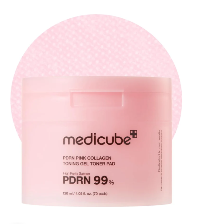 MEDICUBE - PDRN PINK COLLAGEN TONING GEL TONER PAD, 70EA