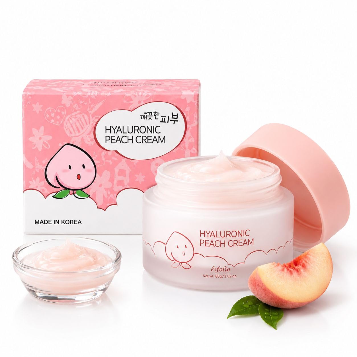Esfolio Hyaluronic Peach Cream 2.82 Oz