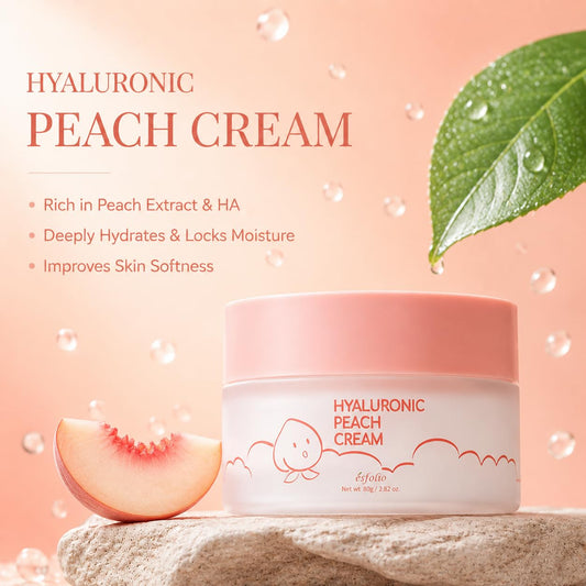 Esfolio Hyaluronic Peach Cream 2.82 Oz