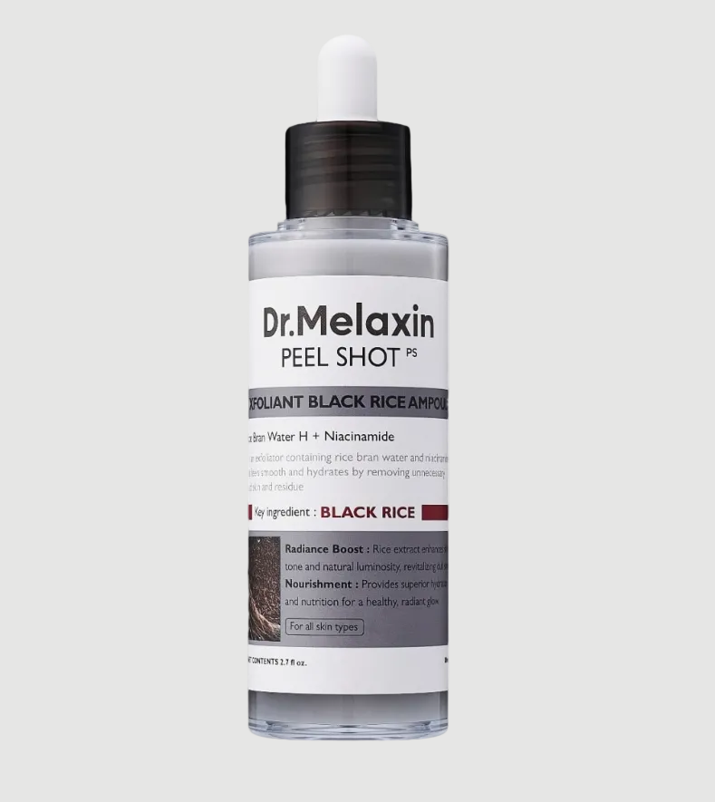 Dr. Melaxin - Peel Shot Glow Black Rice Ampoule, 80ml