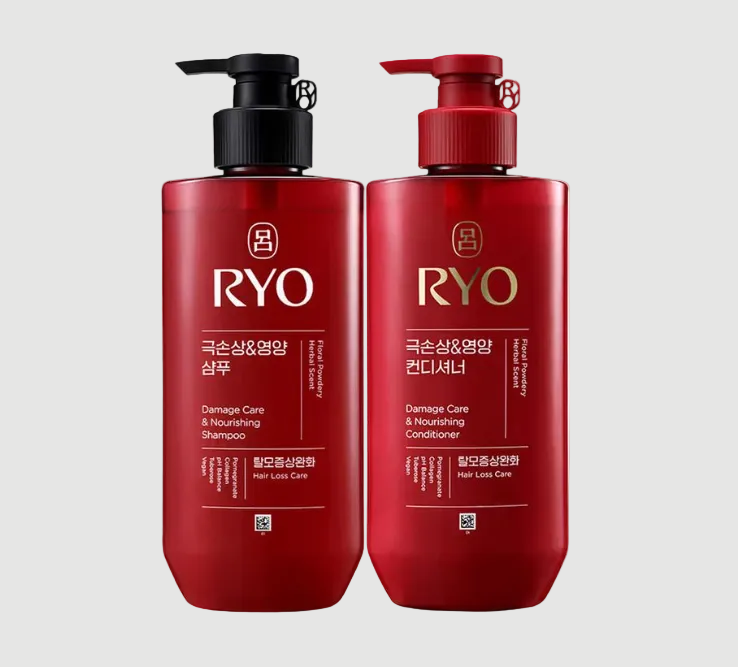 RYO Hair - Ham Bit Damage Care Routine Shampoo & Conditioner Set, 480ml each