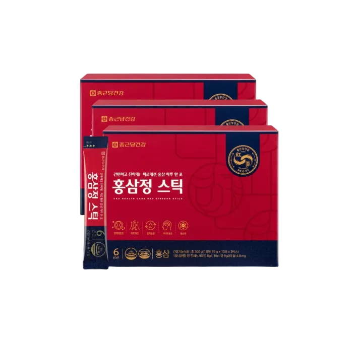 Jong Kun Dang Health - Hong Sam Jeong Stick, 3boxes*30 sticks