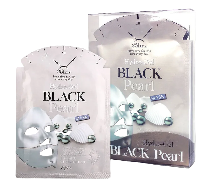 ESFOLIO  HYDROGEL MASK PACK - BLACK PEARL, 8PCS/BOX