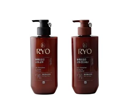 RYO Hair Shampoo - Black Cloud Volume & Root Strengthening Shampoo & Conditioner Set, 480ml each