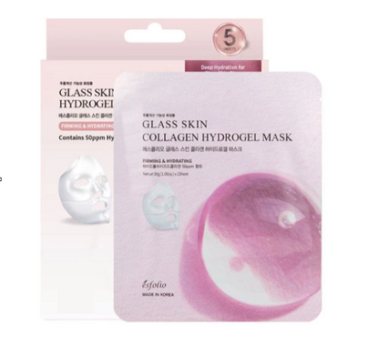 ESFOLIO GLASS SKIN HYDROGEL MASK PACK, 28g*5PCS