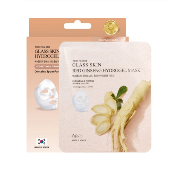 ESFOLIO GLASS SKIN HYDROGEL MASK PACK, 28g*5PCS