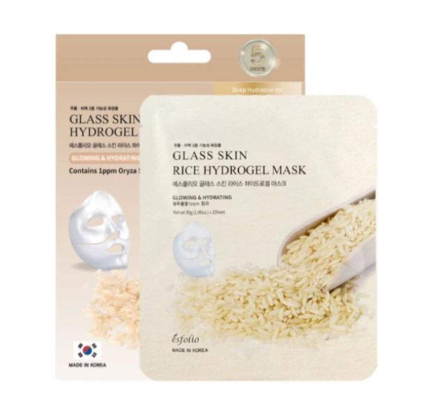 ESFOLIO GLASS SKIN HYDROGEL MASK PACK, 28g*5PCS