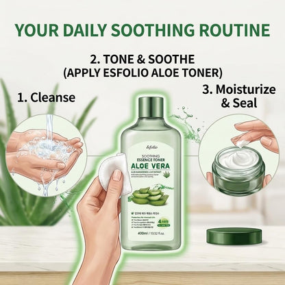 Esfolio Aloe Vera Soothing Essence Toner 13.52 Fl Oz