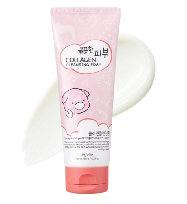 Esfolio Cleansing Foams(Aloe Vera, Collagen, Hyaluronic Peach, Snail, Honey, Rice, Vitamin C, Charcoal, Milk, Herb, Volcanic Ash)