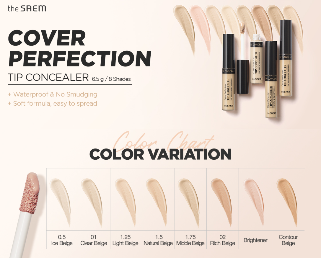 Cover Perfection Tip Concealer SPF28, PA++ (4 Colors)