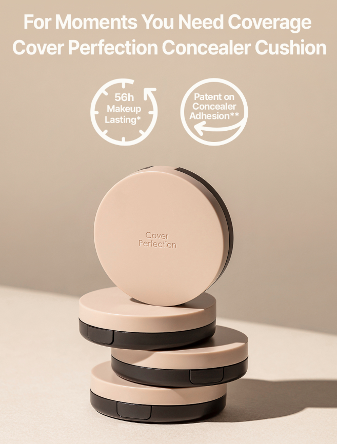 50% OFF | Cover Perfection Concealer Cushion,  SPF50, PA+++ (3 Colors)